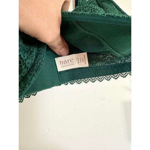 BARE 36DD The Push-Up Without Padding Bra NEW bare necessities B10249 GREEN sexy - Picture 9 of 11